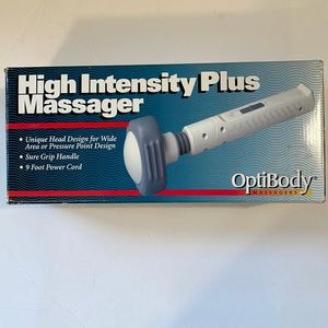 NIB OptiBody High Intensity Plus Massager 2 Speed Wide Angle Handheld Wand
